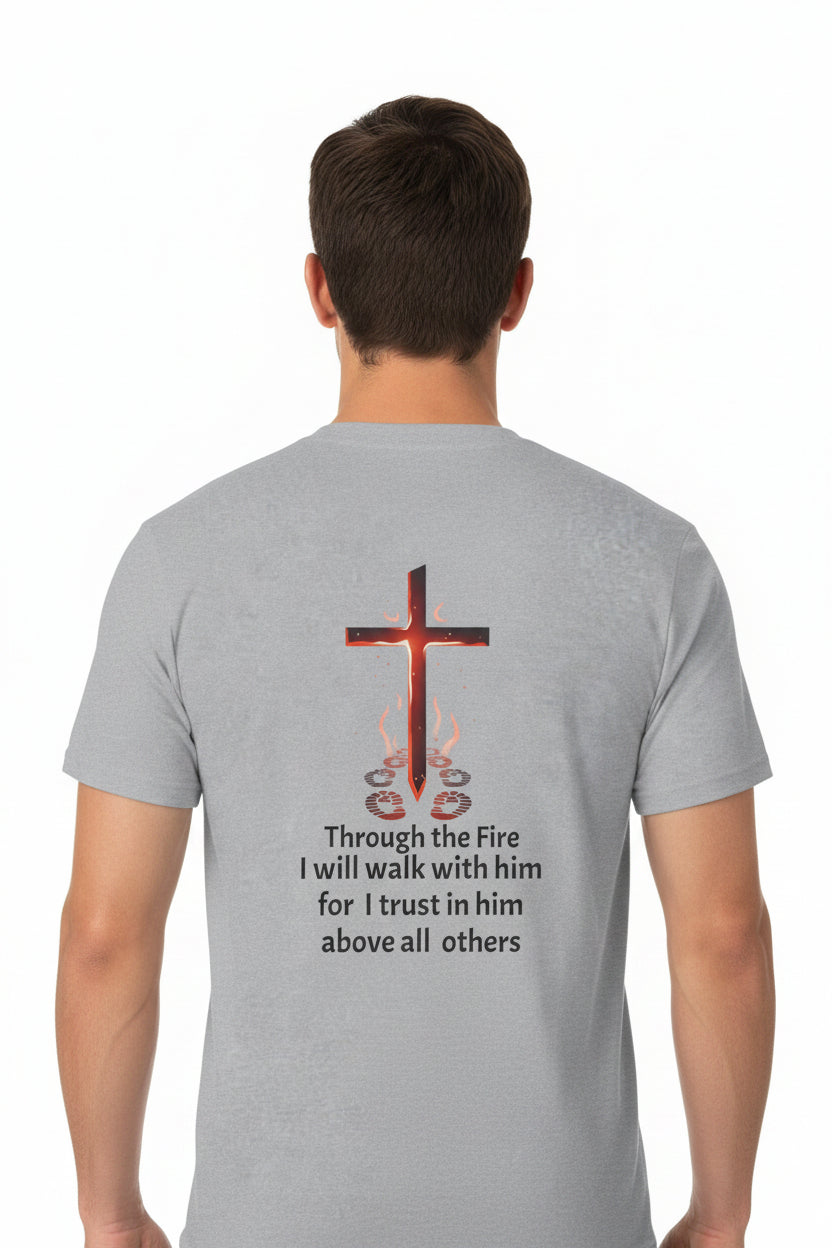 "I Walk With Him" Inspirational Tee