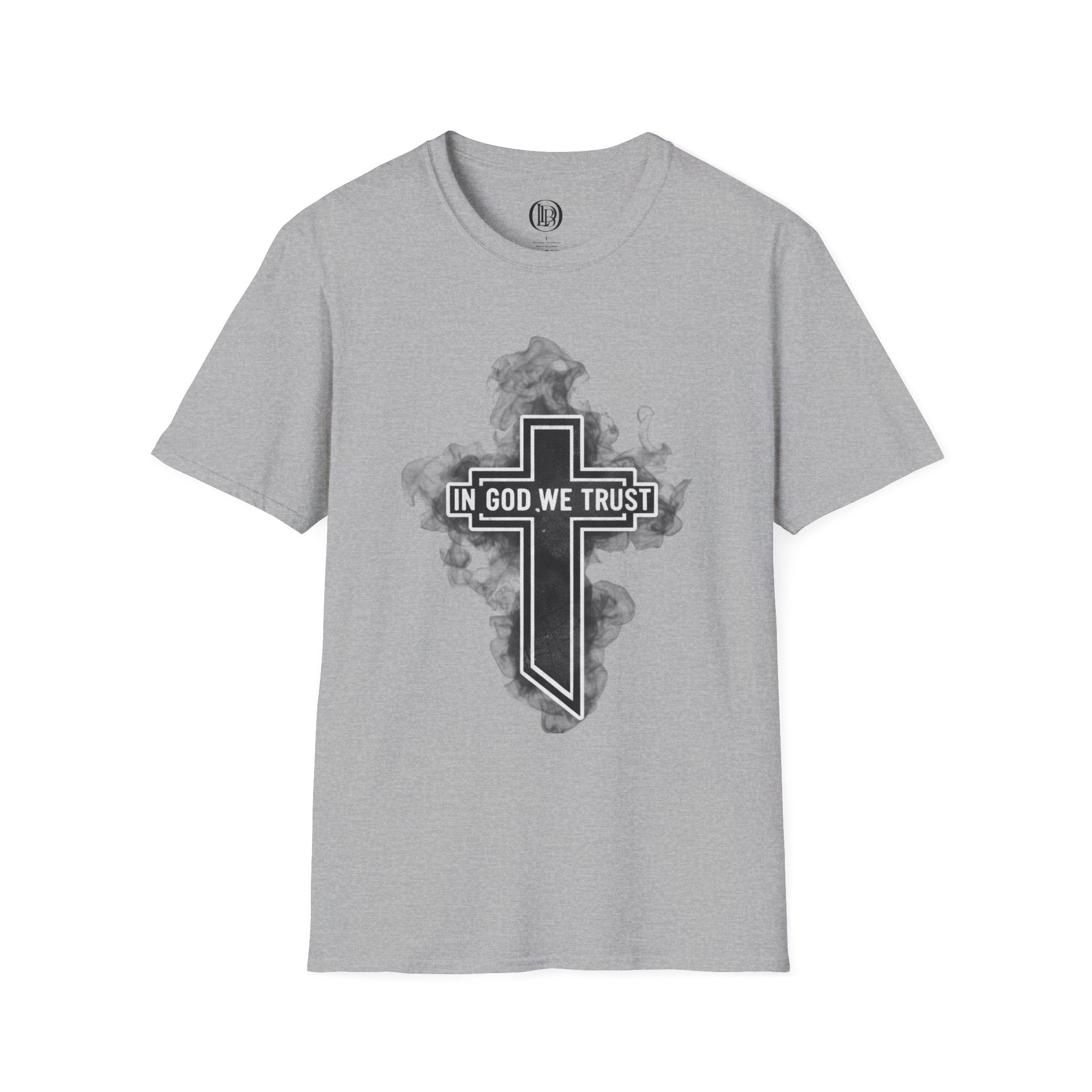 In God We Trust Cross T‑Shirt – Faith Graphic Christian Apparel