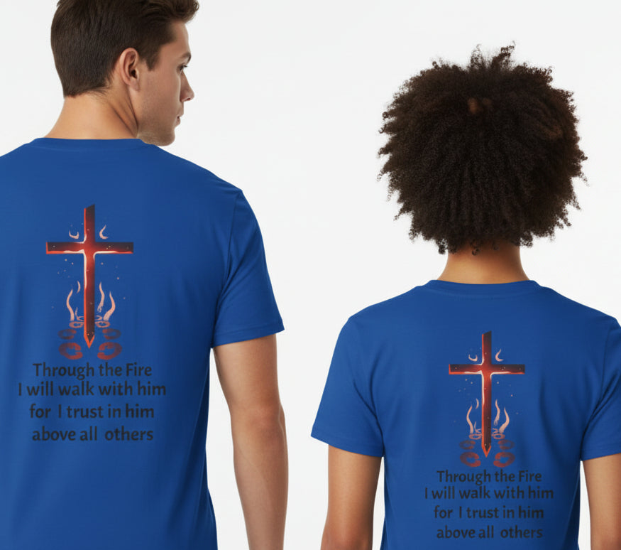 "I Walk With Him" Inspirational Tee