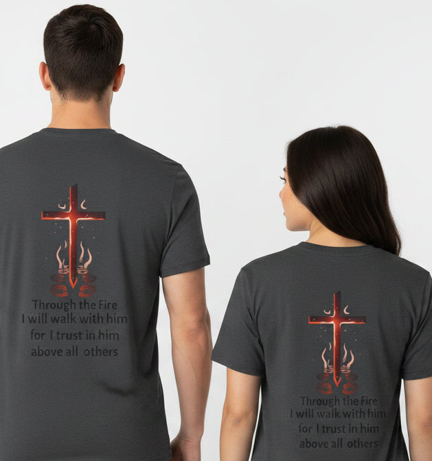 "I Walk With Him" Inspirational Tee