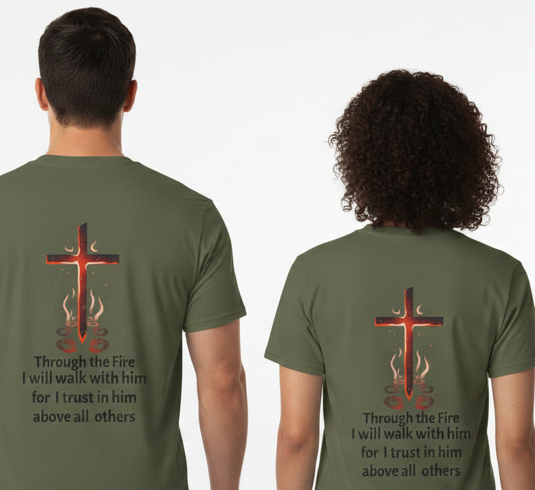 "I Walk With Him" Inspirational Tee