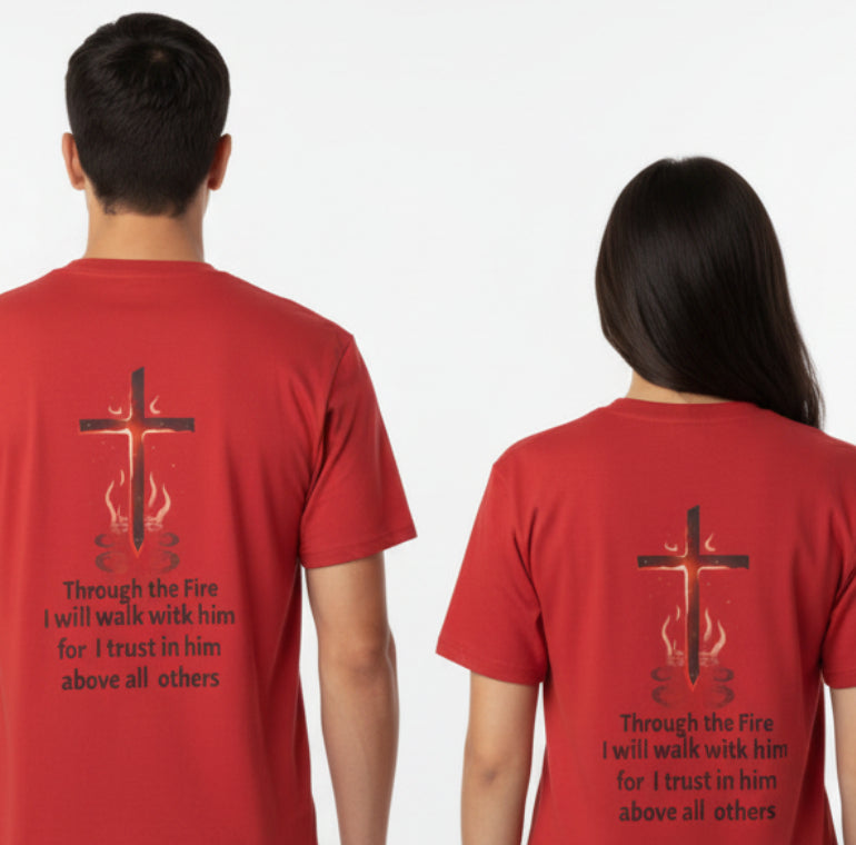 "I Walk With Him" Inspirational Tee
