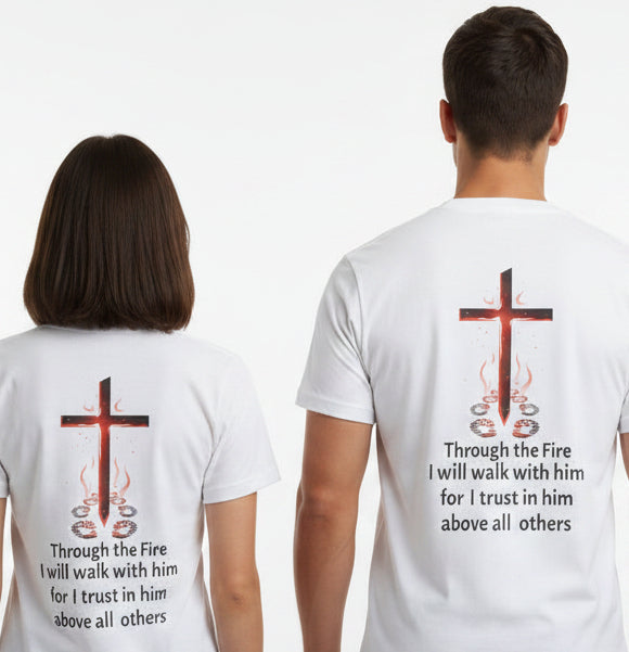 "I Walk With Him" Inspirational Tee