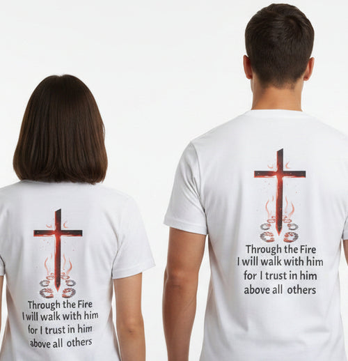 "I Walk With Him" Inspirational Tee