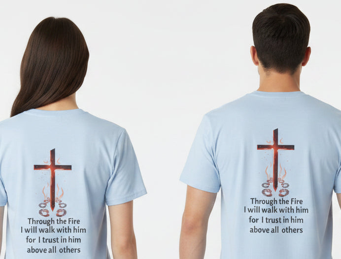 "I Walk With Him" Inspirational Tee